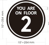 Sign YOU ARE ON FLOOR 2 STICKER/DECAL