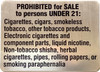 No sale of tobacco  -New York Sale of Tobacco Products  Signage
