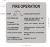 FIRE OPERATION  FOR ELEVATOR Signage