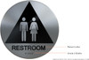 Sign RESTROOM  Tactile Graphics Grade 2 Braille Text with raised letters