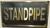 Sign Cast Aluminum  - cast bronze color/cast brass color