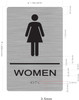 Signage  RESTROOM  Tactile Graphics Grade 2 Braille Text with raised letters