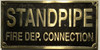 Signage  Cast Aluminum  - cast bronze color/cast brass color