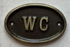 Cast Aluminium W.C  Sign