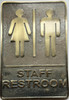 Sign Cast Aluminium staff Restroom
