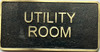 Signage  Cast Aluminium Utility room