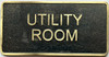 Cast Aluminium Utility room  Signage