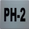 Apartment number PH-2 signage