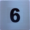 Apartment number 6 sign