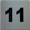 Apartment number 11 signage