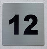 Apartment number 12 sign