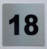 Signage Apartment number 18