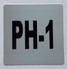 Apartment number PH-1 signage