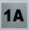 Apartment number 1A signage
