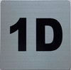 Apartment number 1D signage