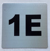 Apartment number 1E sign