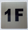 Apartment number 1F sign