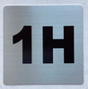Apartment number 1H sign