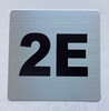 Apartment number 2E sign