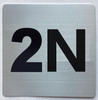 Apartment number 2N sign