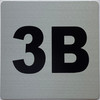 Apartment number 3B signage