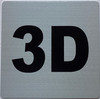 Apartment number 3D sign