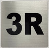 Apartment number 3R signage