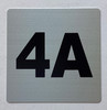 Signage Apartment number 4A