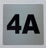 Apartment number 4A signage