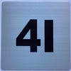 Apartment number 4I signage