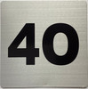 Apartment number 4O sign