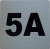 Apartment number 5A sign