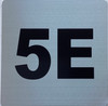 Apartment number 5E signage