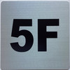 Apartment number 5F sign