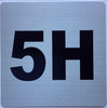 Apartment number 5H signage