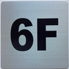Apartment number 6F signage