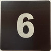 Apartment number 6 sign