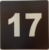 Apartment number 17 signage