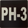 Apartment number PH-3 sign