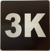 Signage Apartment number 3K