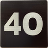 Apartment number 4O sign
