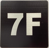 Apartment number 7F signage