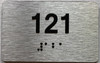 apt number sign silver 121