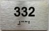 apt number sign silver 432