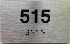 apt number sign silver 515