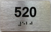 apt number sign silver 520