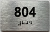 apt number sign silver 804