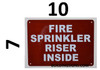 Compliance signFIRE Sprinkler Riser Inside