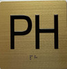 PH Elevator Jamb Plate Signage With Braille and raised number-Elevator PENTHOUSE number Signage  - The sensation line