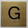 G Elevator Jamb Plate Signage With Braille and raised number-Elevator GROUND floor number Signage  - The sensation line